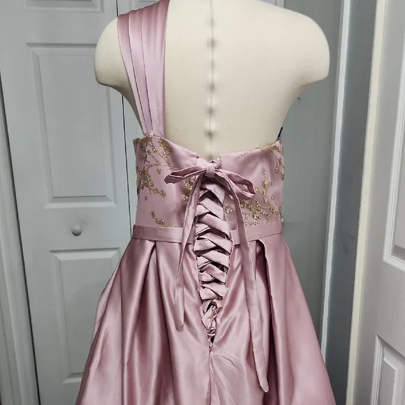 Elegant Strapless Pink Gown - Picture 6 of 13